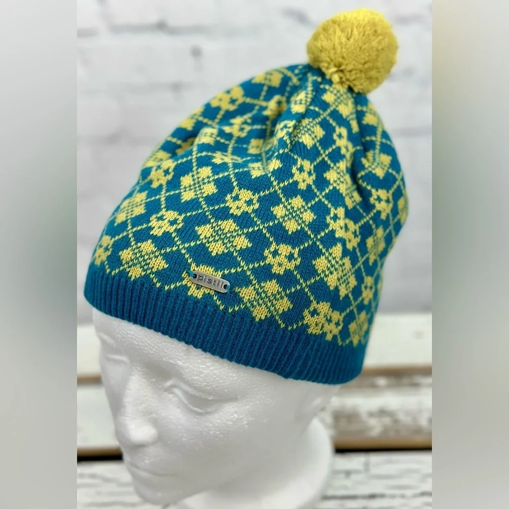 New Pistil Smash Beanie, Marine Chartreuse Skull